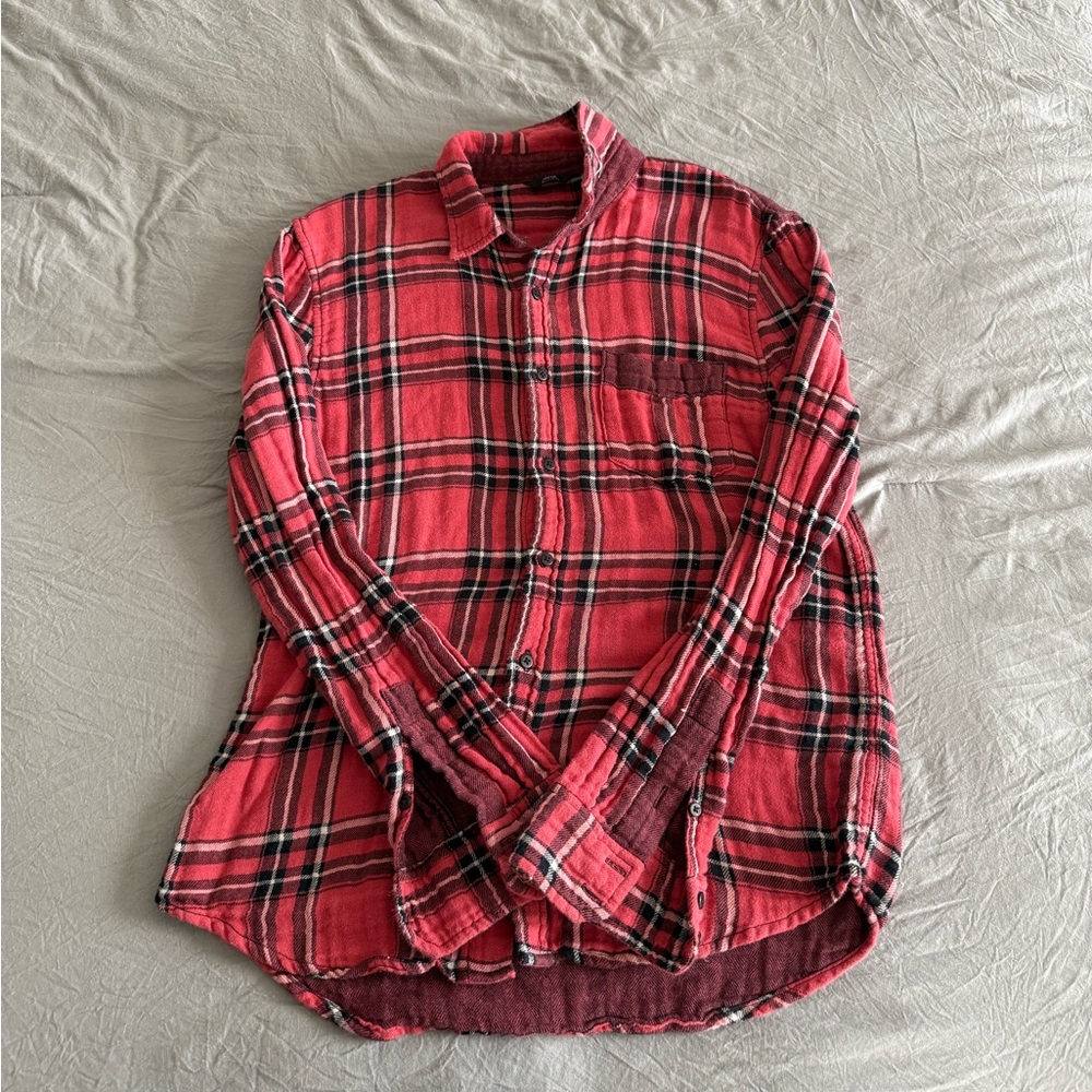 Red Plaid Men's Shirt